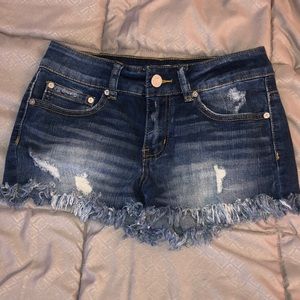 low rise jean shorts